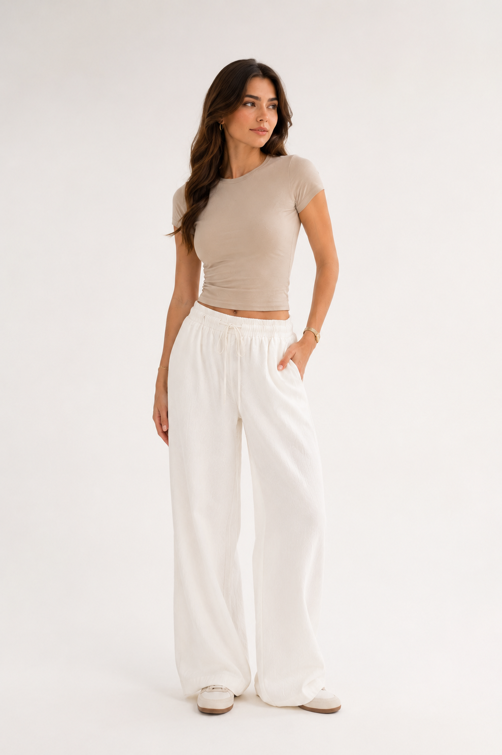 Pack 3 pantalons en lin